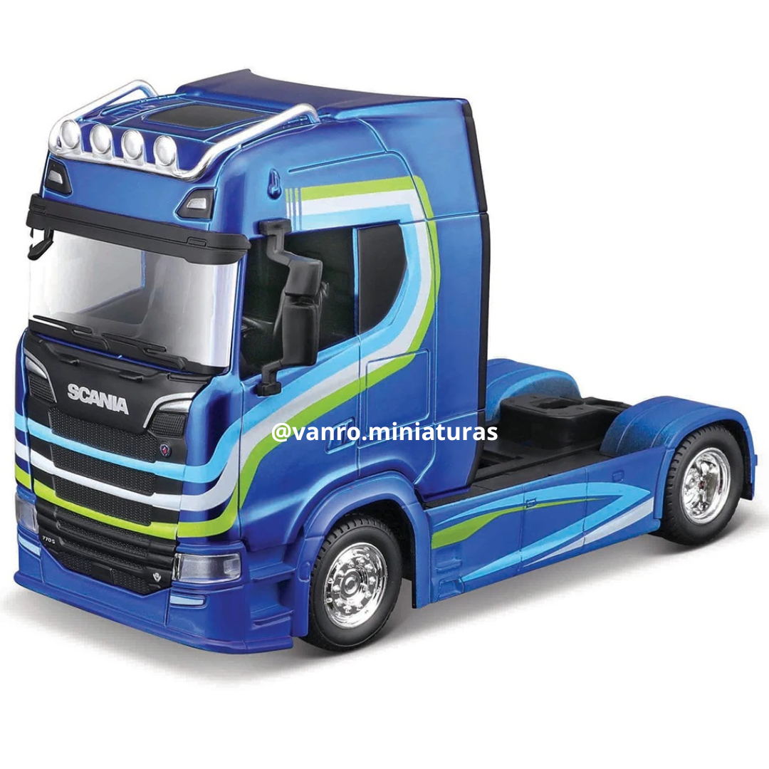 Camión Scania Serie 6 modelo S770 4X2 azul – Burago