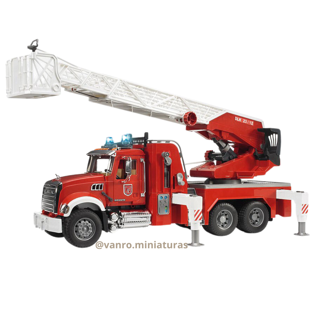 Camión Bomberos Mack Granite con escalera – Bruder