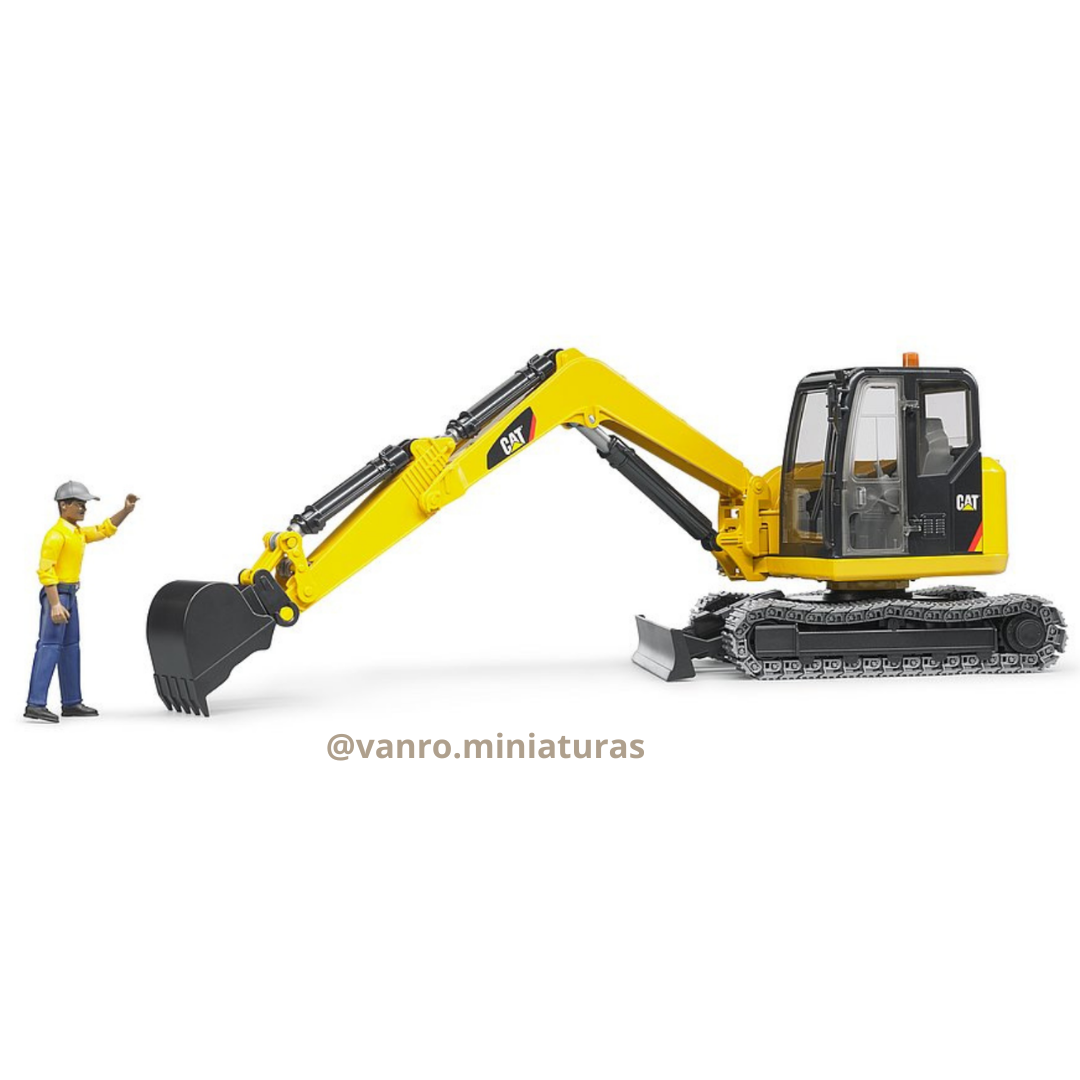 Miniexcavadora Cat. + 1 trabajador – Bruder