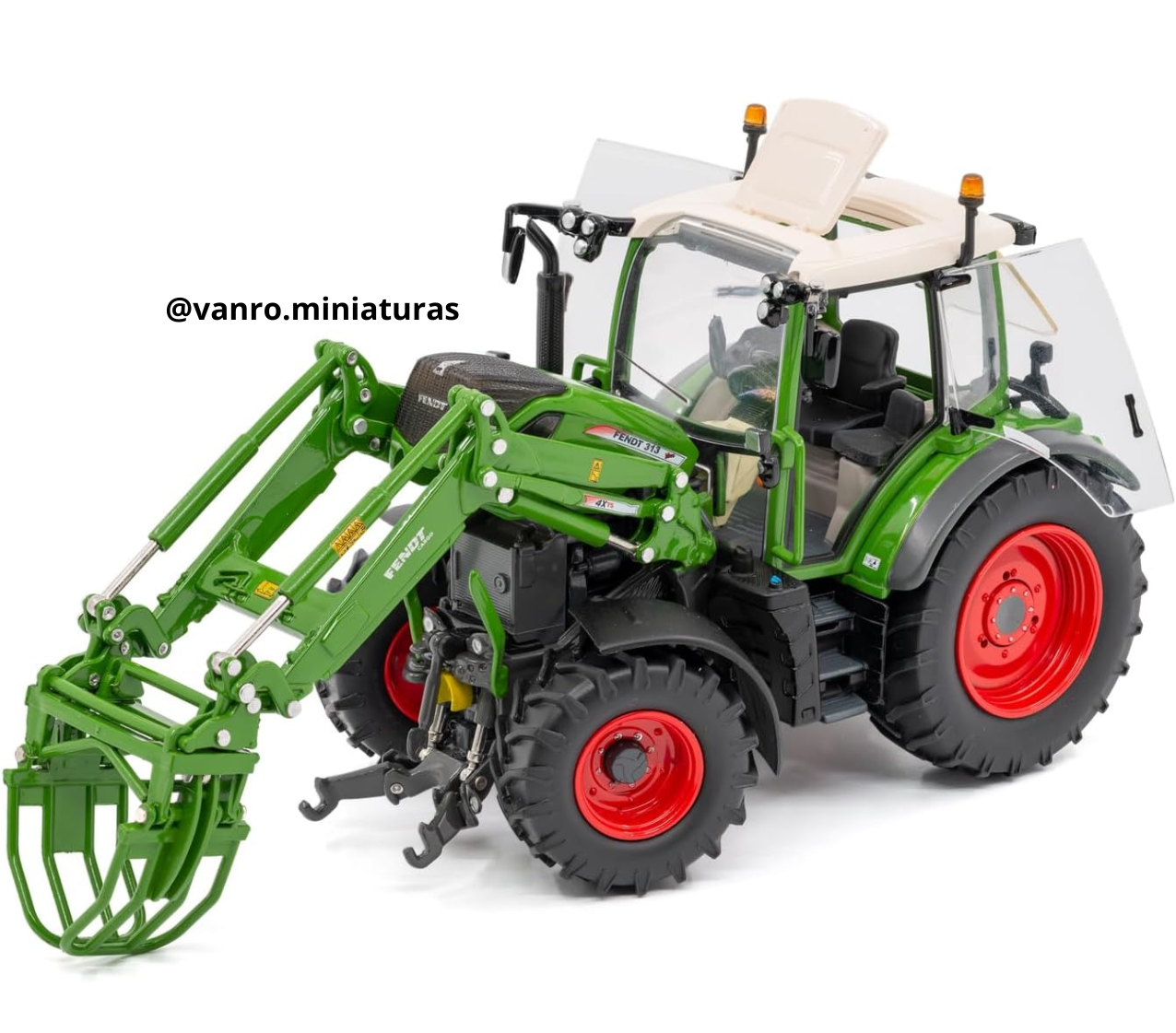 Tractor Fendt 313 vario c/cargador de bolos – Diecast Masters