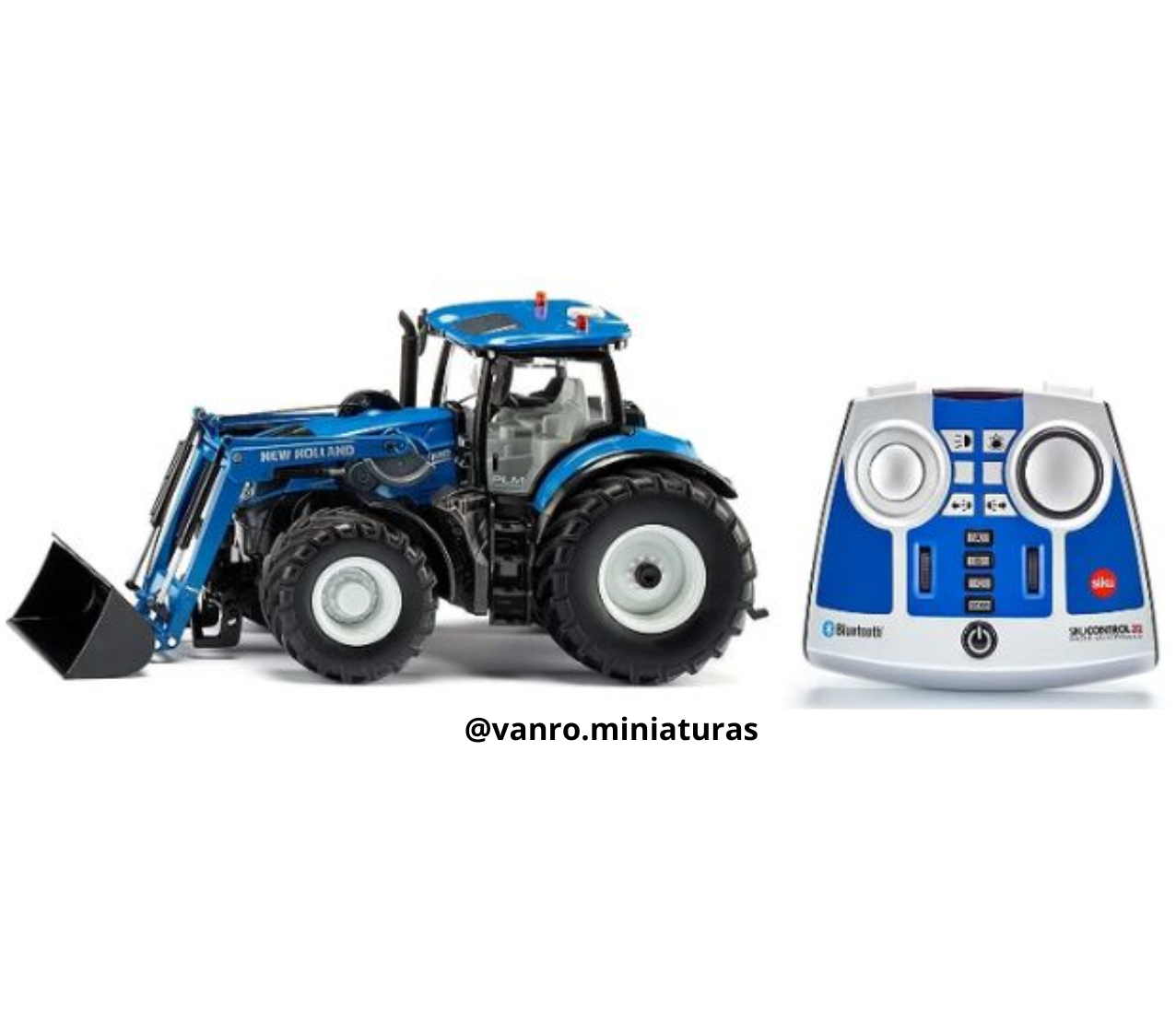 Tractor New Holland c/ cargador frontal T7.315 RC – Siku