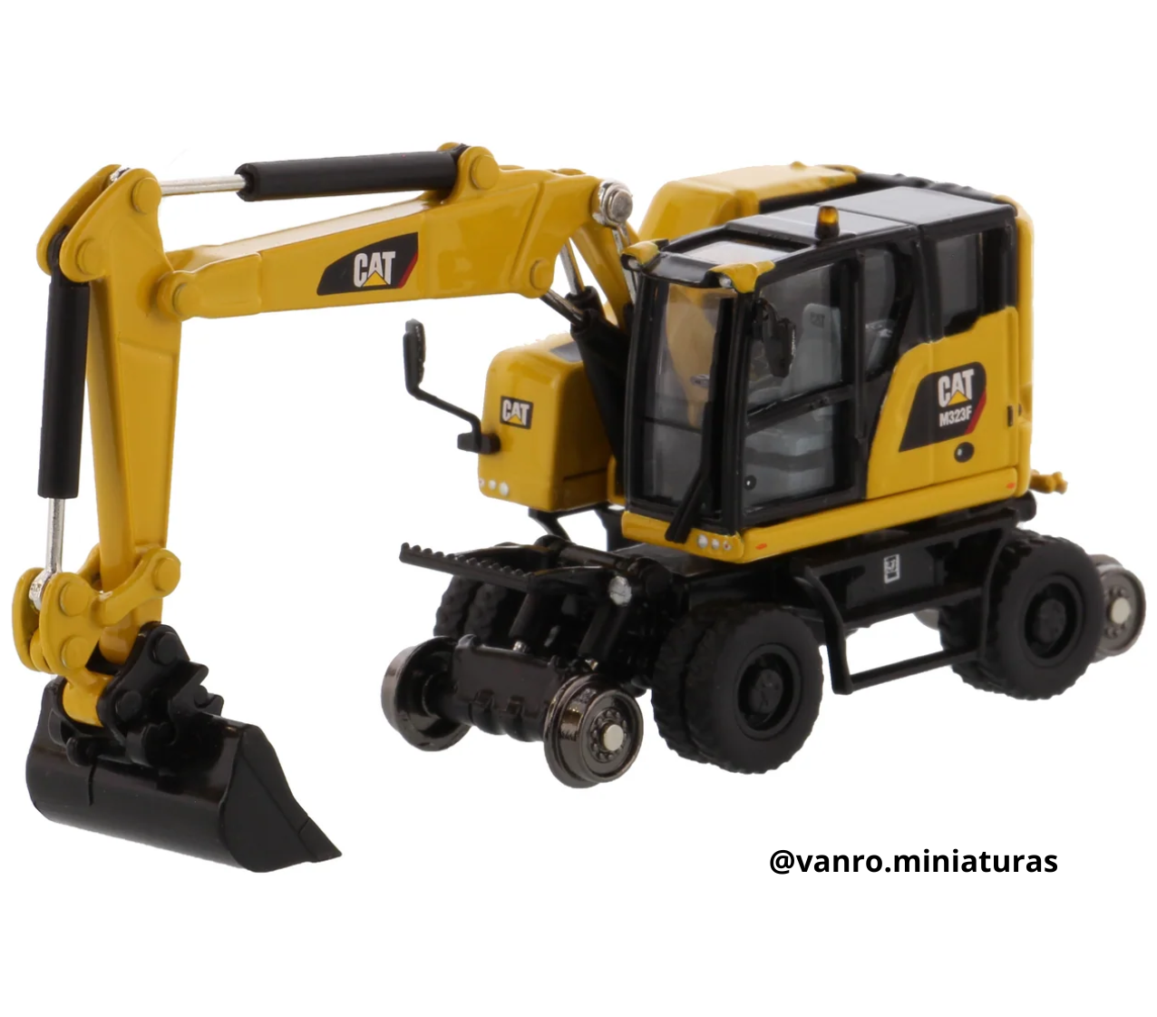 Excavadora de ruedas para ferrocarril Cat. M323F – Diecast Masters